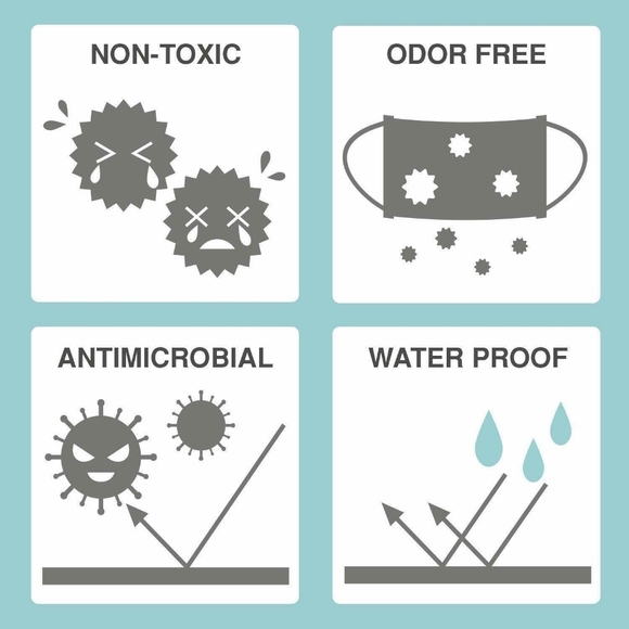 Bathroom Waterproof PEVA Clear Shower Curtain With Mesh Pockets - Picture 8 of 10